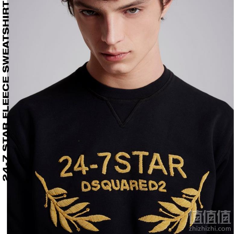 19新款，Dsquared2 意产 男士纯棉刺绣24-7 Star卫衣 £263.5（需用码）免费直邮到手2315元