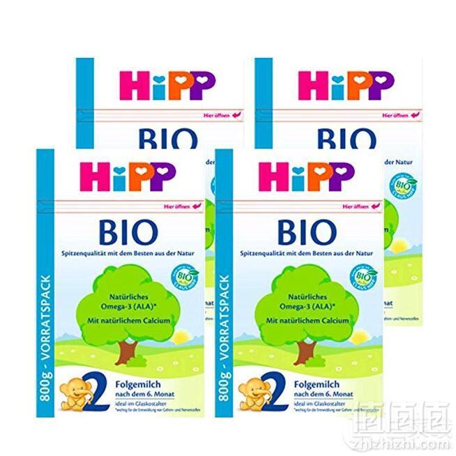 Hipp 喜宝 德国进口 有机婴幼儿配方奶粉2段 800g*4盒407.54元包邮（限PRIME会员）