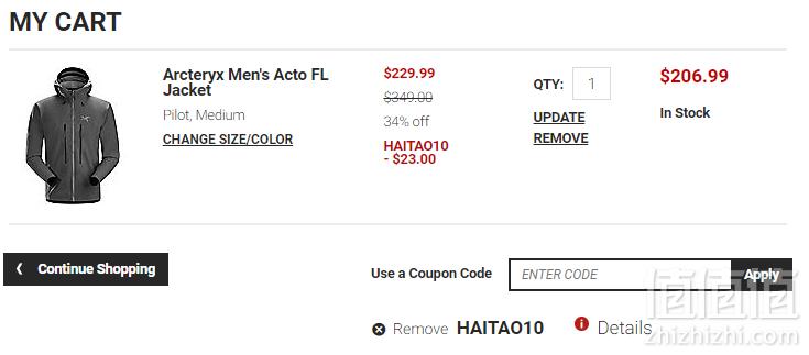 国内￥4000，M码 ARC'TERYX  始祖鸟 Acto FL 男士抓绒夹克 6.99（需用码）到手1460元