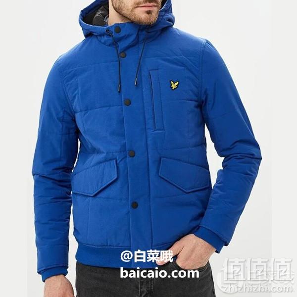 限XS码，Lyle & Scott 苏格兰金鹰 Wadded 男士连帽飞行员夹棉外套JK910V Prime会员免费直邮含税到手233元