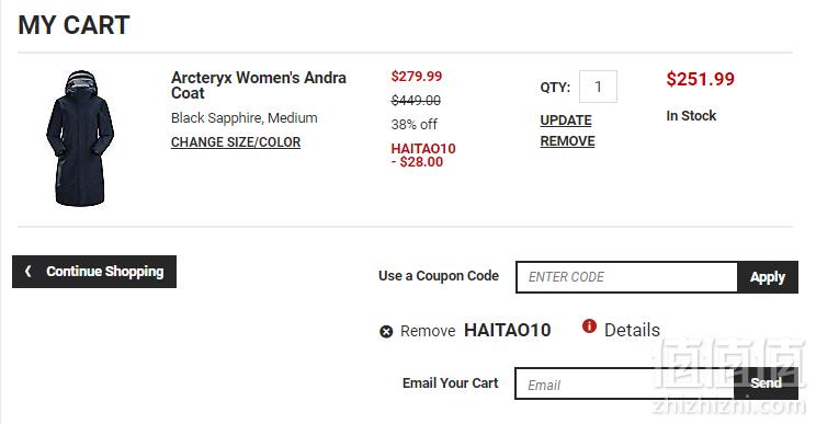 国内￥4800，Arc'teryx 始祖鸟 Andra 女士GTX防水连帽外套 1.99（需用码）到手1760元