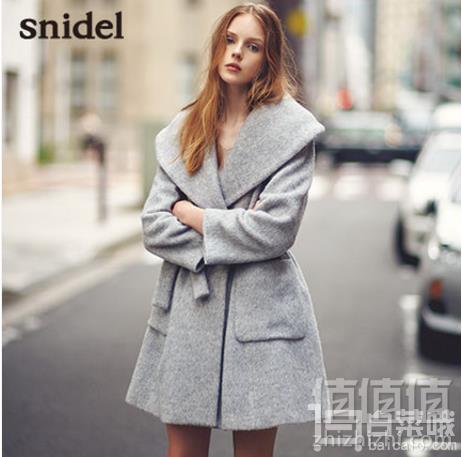 降￥118！Snidel 纯色大翻领羊毛外套SWFC164011 粉色 Prime会员免费直邮含税到手新低411元