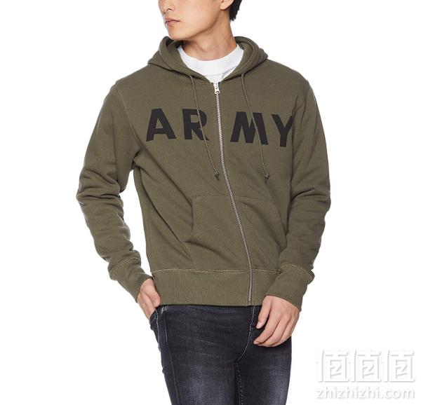 限尺码，Alpha Industries 阿尔法工业 Army 男士连帽卫衣TC1312 Prime会员凑单免费直邮含税到手205元