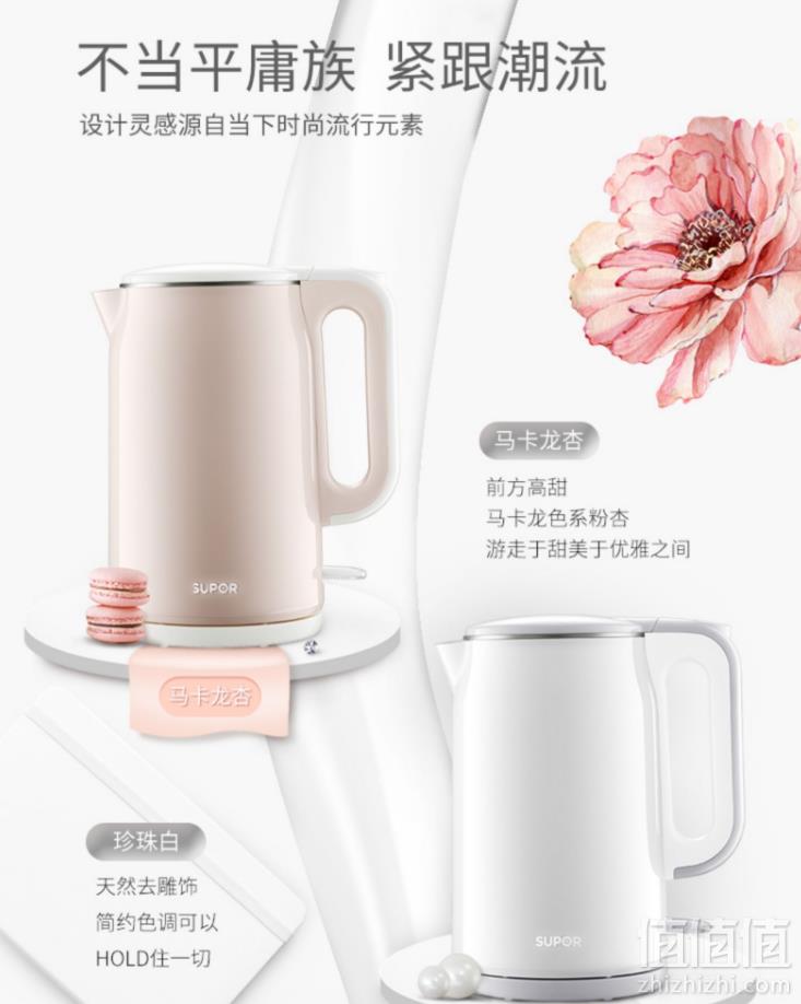 SUPOR 苏泊尔 SW-17T58A 304不锈钢电热水壶 1.7L新低69.9元包邮（需领券）
