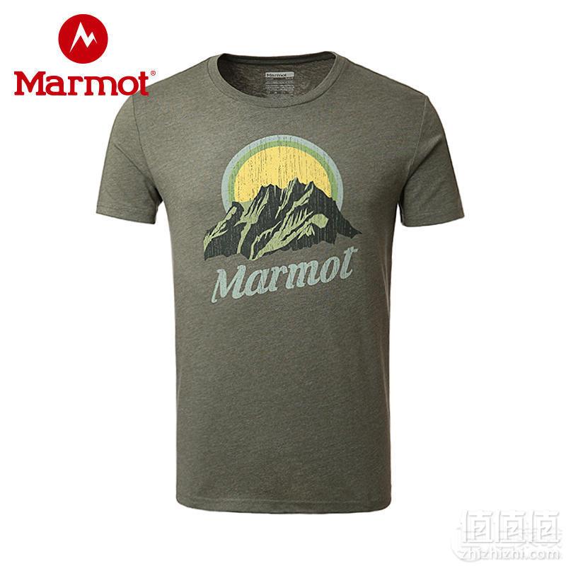 Marmot 土拨鼠 男士吸湿排汗速干短袖T恤 2色史低99元包邮（下单4折）