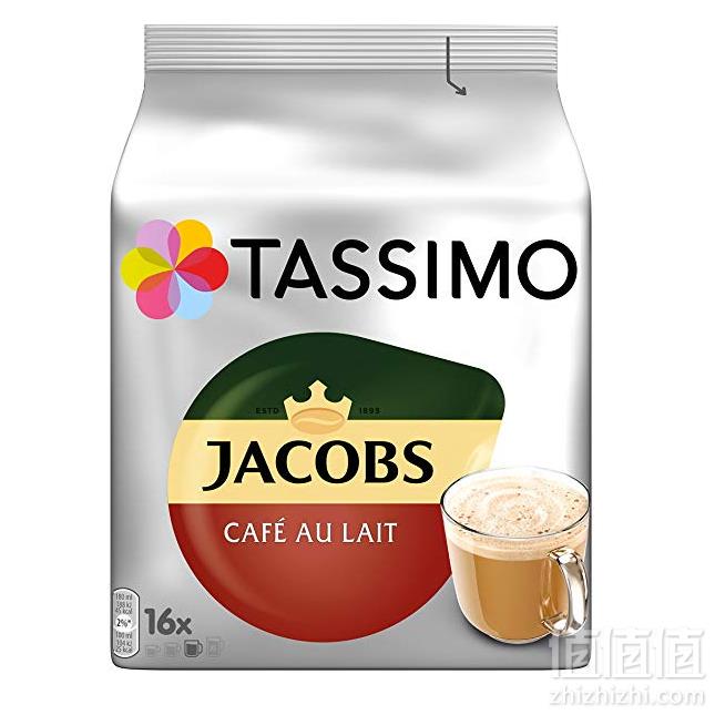 镇店之宝，Tassimo Jacobs 经典拿铁胶囊咖啡 16个*5袋 Prime会员免费直邮到手219.5元