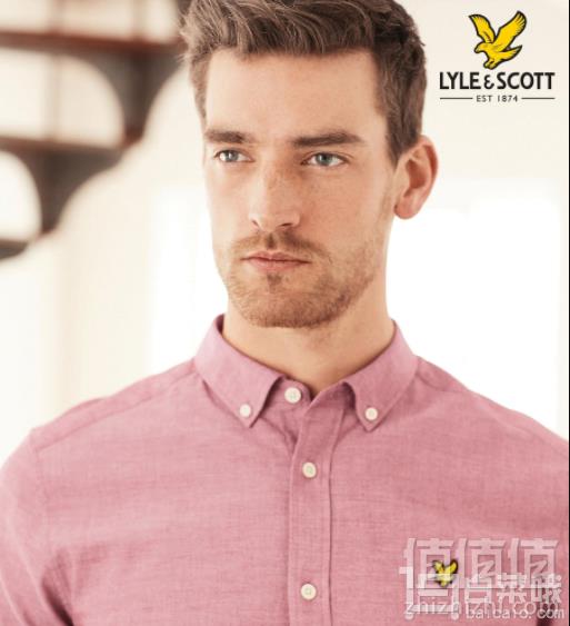 限M码，Lyle & Scott 苏格兰金鹰 Brushed 男士纯棉拉绒长袖衬衫 Prime会员免费直邮含税到手新低170元