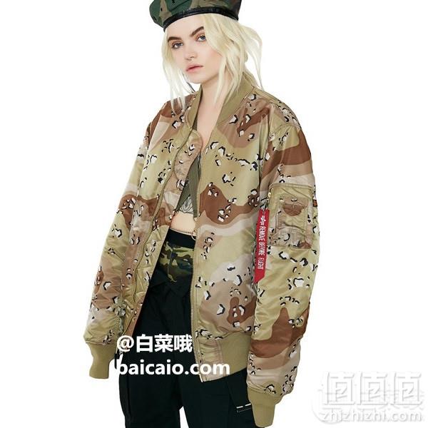 限XS码，Alpha Industries 阿尔法工业 MA-1 Blood Chit 男士飞行员夹克 Prime会员免费直邮含税到手418元