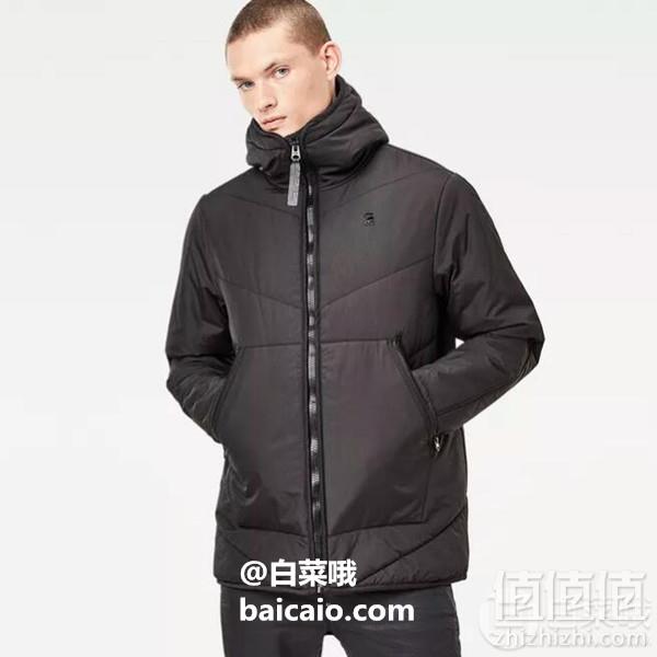 限L码，G-Star Raw Strett Short Chevron 男士连帽棉服外套 Prime会员免费直邮到手509元（天猫旗舰店1649元）