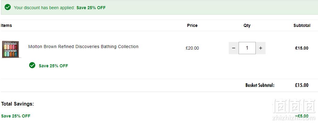 Molton Brown 沐浴露礼盒 30ml*10瓶 ￡15（需用码）凑单直邮到手131元