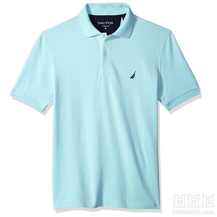 M码，Nautica 诺帝卡 男士纯色珠地棉POLO衫 Prime会员免费直邮到手184.02元