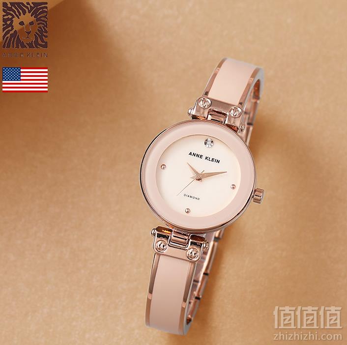4色可选，Anne Klein 安妮克莱恩 AK-2512 女士水晶镶嵌镯式石英表 Prime会员免费直邮含税到手246元