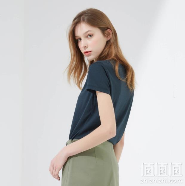 优衣库制造商，Maxwin 马威 女士纯棉修身短袖T恤 多色39元包邮（需领券）