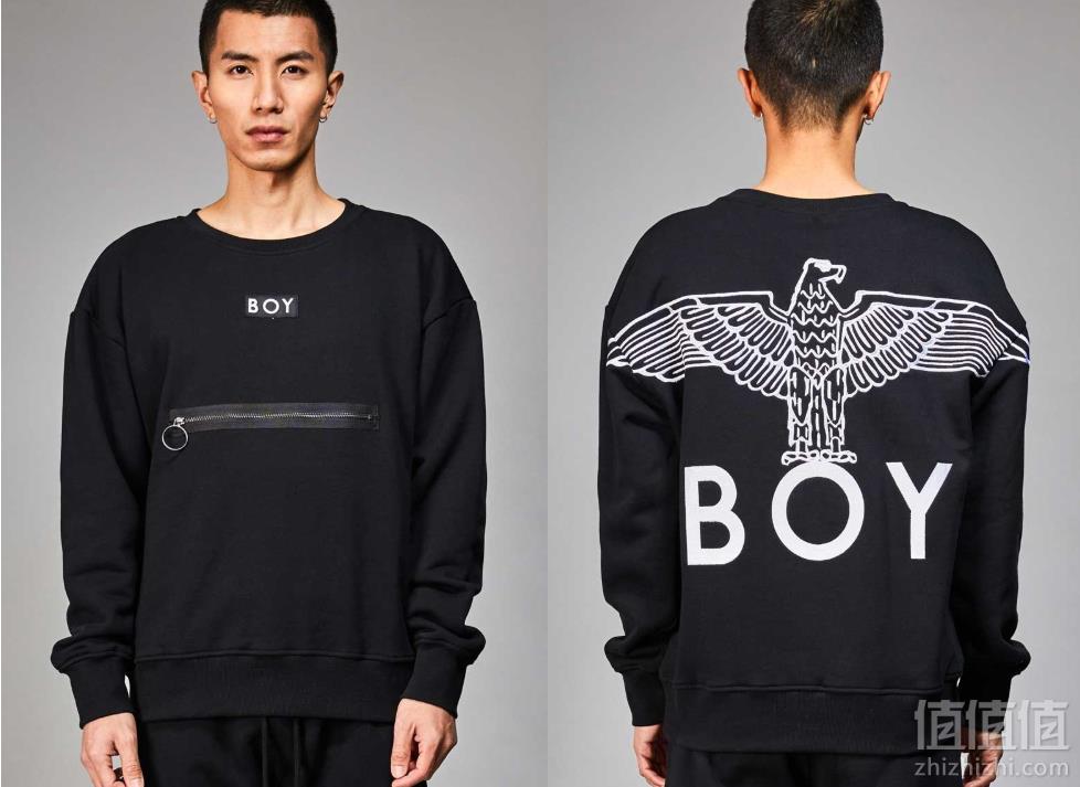 明星款潮牌 Boy London 伦敦男孩 Boy Grosgrain 纯棉中性款拉链卫衣2351001史低299元包邮