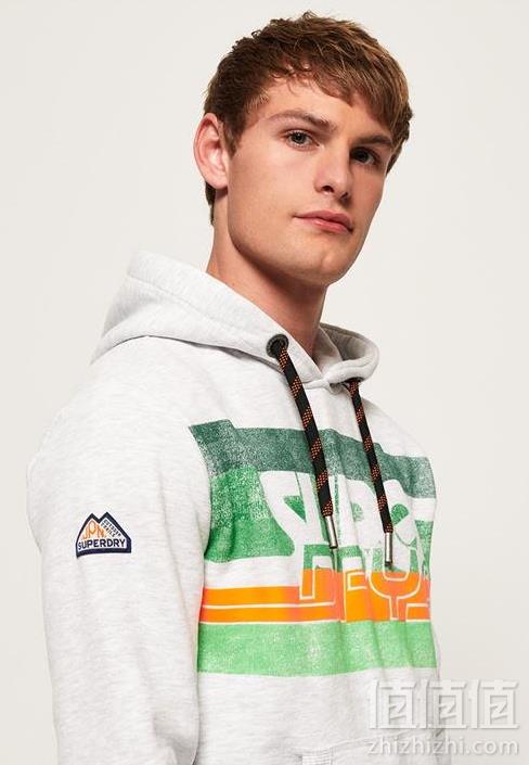 限尺码，Superdry 极度干燥 Rivine Stripe 男士连帽休闲卫衣 Prime会员免费直邮含税到手166.28元