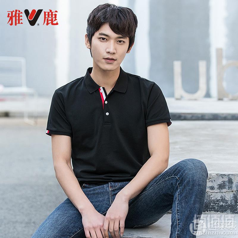 雅鹿 2019夏季新款男士纯色POLO衫 多色59元包邮（需领券）
