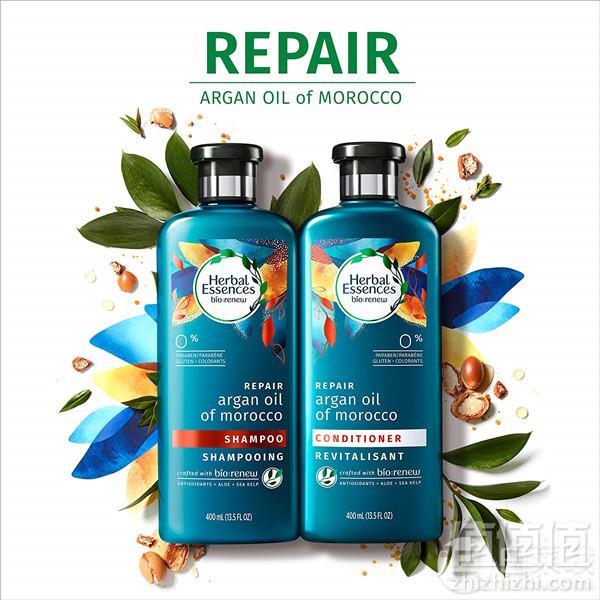 宝洁旗下，伊卡璐 Herbal Essences 草本精华 摩洛哥修复洗护套装（洗发水400ml+护发素400ml） Prime会员凑单免费直邮含税到手新低95元