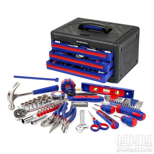 WORKPRO 万克宝 W009022 通用工具三层抽屉式组套125件套169元包邮（下单立减）