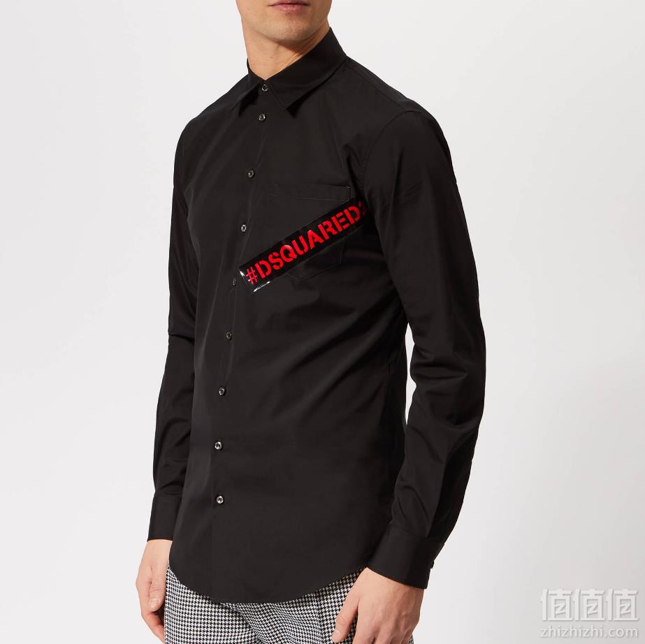 国内￥3890元，19年新款 DSQUARED2 男士logo印花纯棉长袖衬衫 2色免费直邮到手1829元