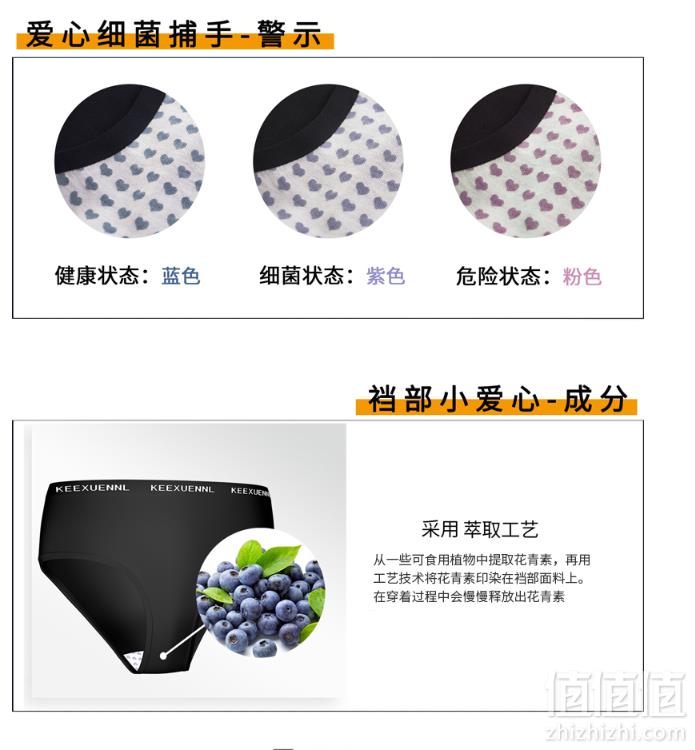 遇脏变色， 珂宣尼 无痕透气抗菌氧生内裤28元包邮（需领券）