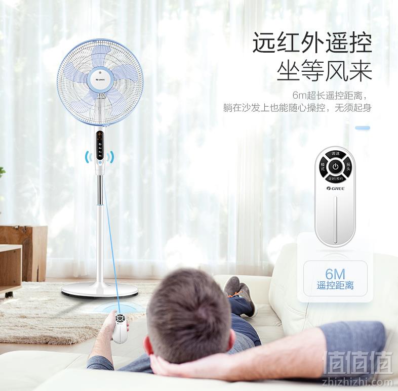 Gree 格力 FD-40X68Bh5 家用宿舍遥控定时摇头 立式电风扇169元包邮（需领券）