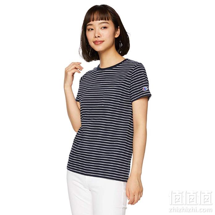 Champion 冠军 CW-P301 女款条纹短袖T恤 Prime会员凑单免费直邮含税到手142.63元
