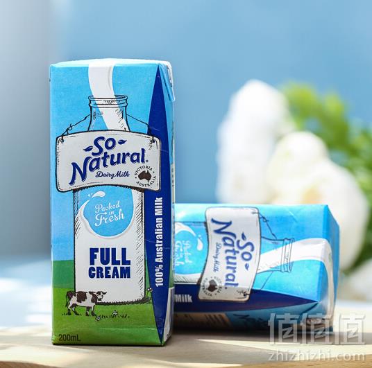 澳大利亚进口，So Natural 澳伯顿 全脂纯牛奶 200ml*24盒 *2件 89.4元44.7元/件（双重优惠）