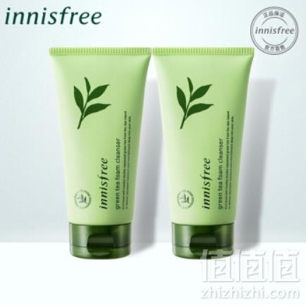 innisfree 悦诗风吟 绿茶精萃保湿洁面膏150ml 2支装 *2件 赠4片面膜106元包邮（需领券）