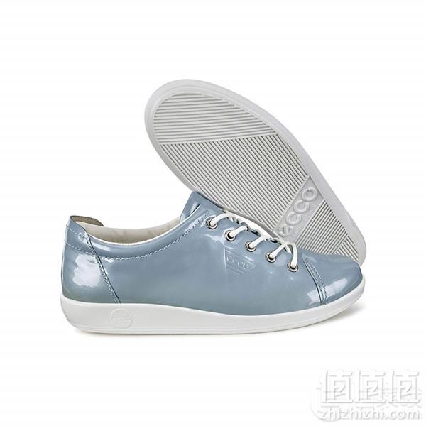 限尺码，ECCO 爱步 Soft 2.0 柔酷2号 女士真皮系带板鞋206503新低309元包邮包税（天猫旗舰店1248元）