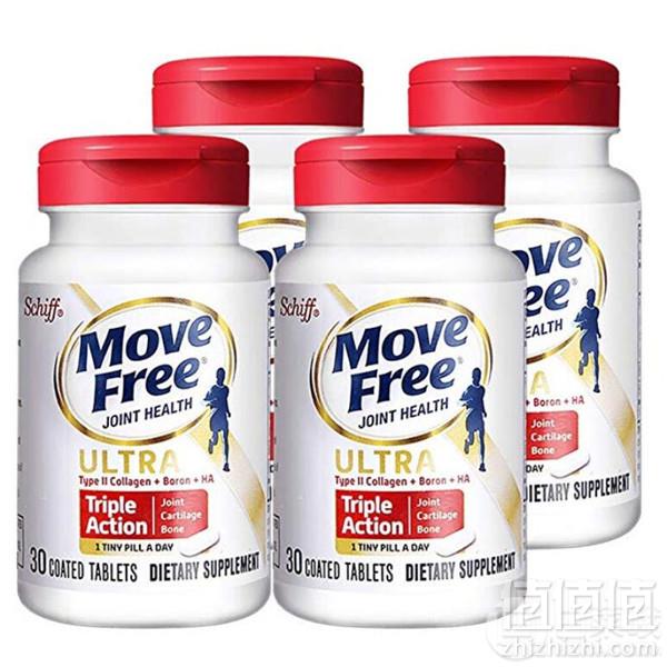 Prime会员专享，Schiff 旭福 Move Free 极致骨胶原UC-Ⅱ维骨力30粒*4瓶217.55包邮包税（下单额外9.5折）