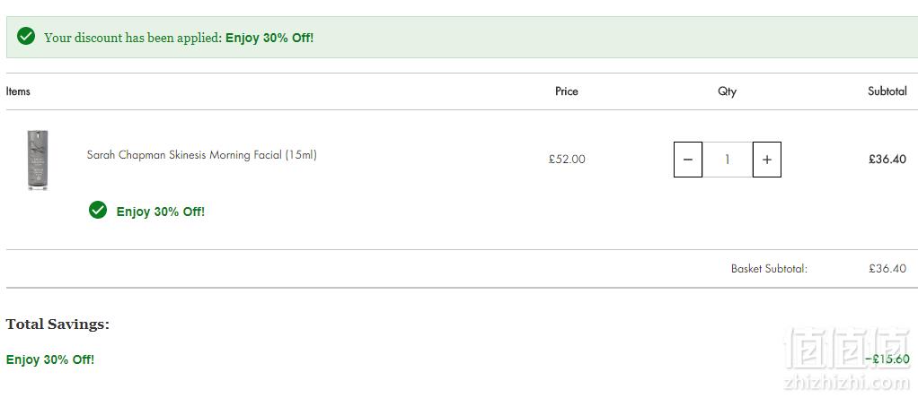 Sarah Chapman全线7折，日间防护亮肤精华油 15ml £36.4（需用码）凑单免费直邮到手320元
