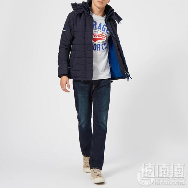 限M码，Superdry 极度干燥 Quilt Athletic Windcheater 男士连帽夹棉保暖夹克 Prime会员凑单免费直邮含税到手289元