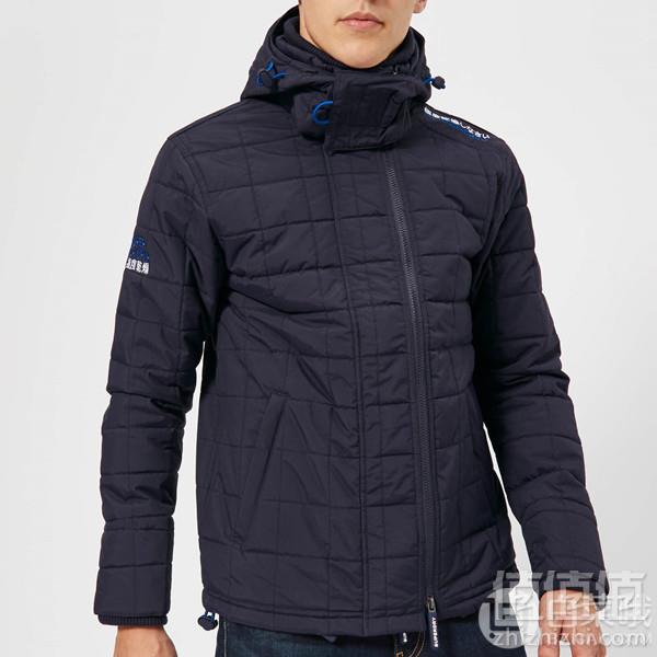 限M码，Superdry 极度干燥 Quilt Athletic Windcheater 男士连帽夹棉保暖夹克 Prime会员凑单免费直邮含税到手289元