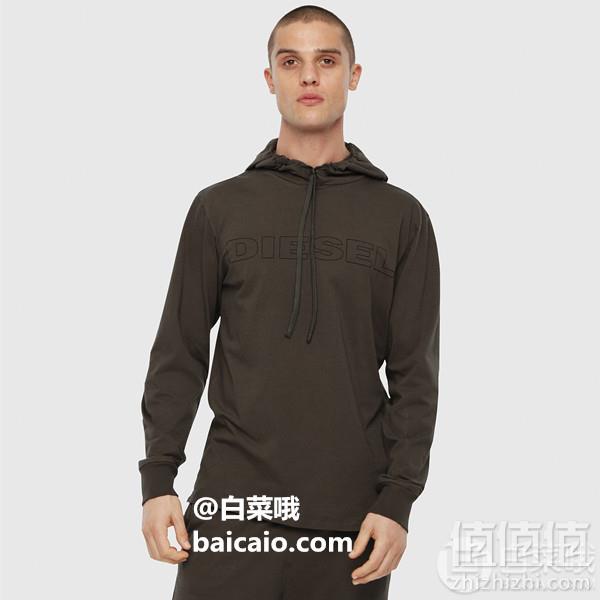 限M码，Diesel 迪赛 Umlt-Jimmy 男士连帽长袖T恤 Prime会员凑单免费直邮含税到手205元