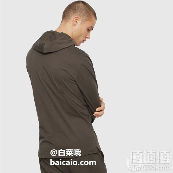 限M码，Diesel 迪赛 Umlt-Jimmy 男士连帽长袖T恤 Prime会员凑单免费直邮含税到手205元