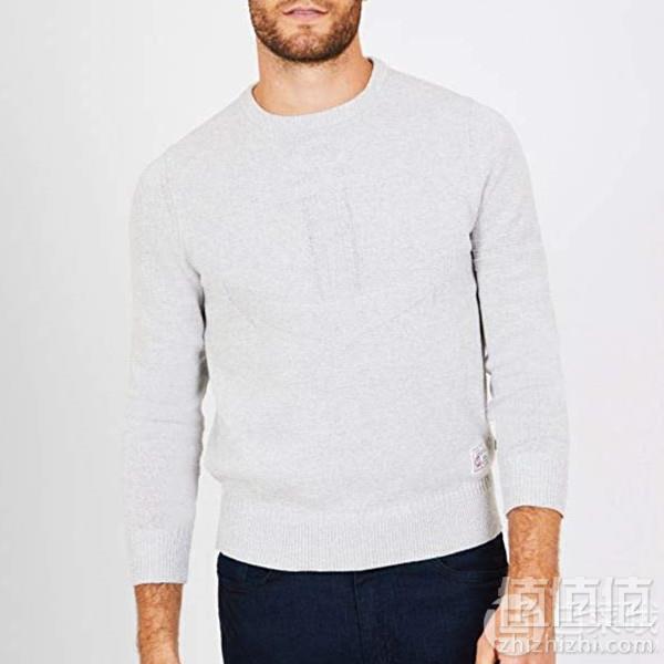 限L码，Nautica 诺帝卡 男士圆领纯棉长袖针织衫 Prime会员凑单免费直邮含税到手123元