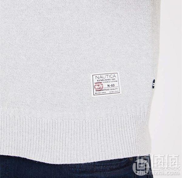 限L码，Nautica 诺帝卡 男士圆领纯棉长袖针织衫 Prime会员凑单免费直邮含税到手123元