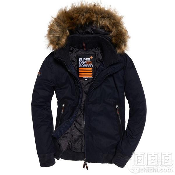 S码，Superdry 极度干燥 Microfibre SD-Windbomber 男士连帽飞行员夹克 Prime会员免费直邮含税到手322元