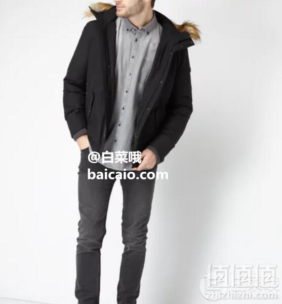 限M码，Boss Orange 橙标 Owylie 男士连帽羽绒夹克 Prime会员免费直邮含税到手874元