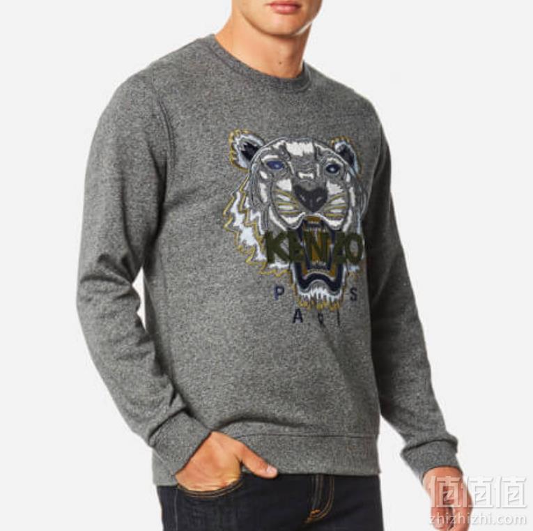Kenzo 男士纯棉休闲虎头卫衣免费直邮到手1113.7元（需用码）