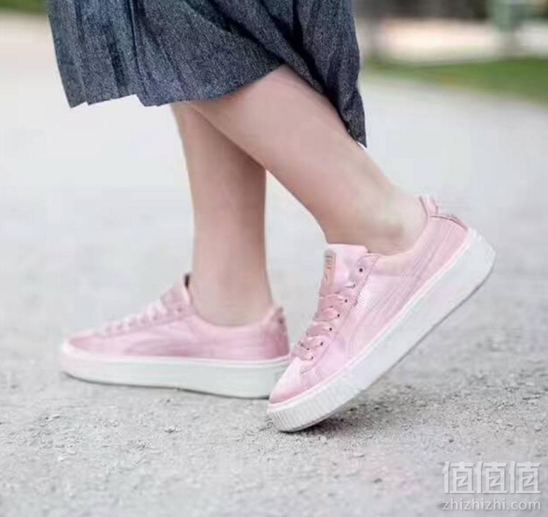 PUMA 彪马 Basket Platform Satin 365719 女子松糕休闲鞋 Prime会员免费直邮到手273元包邮包税