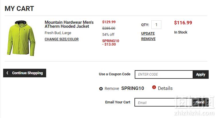 MOUNTAIN HARDWEAR 山浩 ATherm 男士保暖夹克 兜帽款 6.99（需用码）到手860元