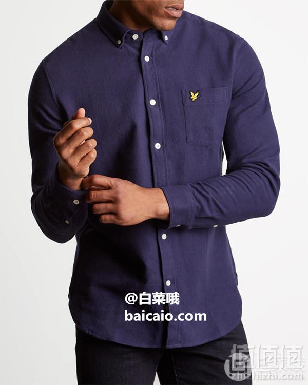 限尺码，Lyle & Scott 苏格兰金鹰 LW902V 男士纯棉法兰绒休闲衬衫 Prime会员凑单免费直邮含税到手203元