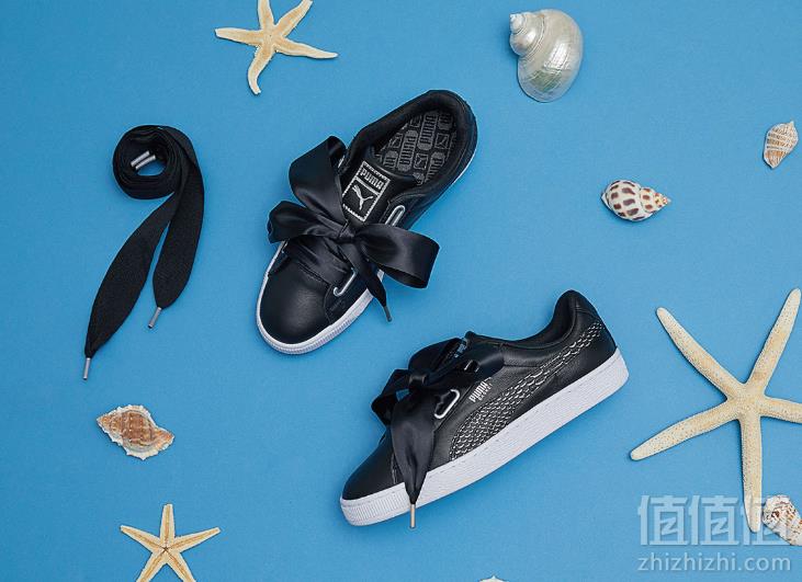 限尺码，PUMA 彪马 Basket Heart Oceanaire 蝴蝶结板鞋 Prime会员免费直邮到手207.25元