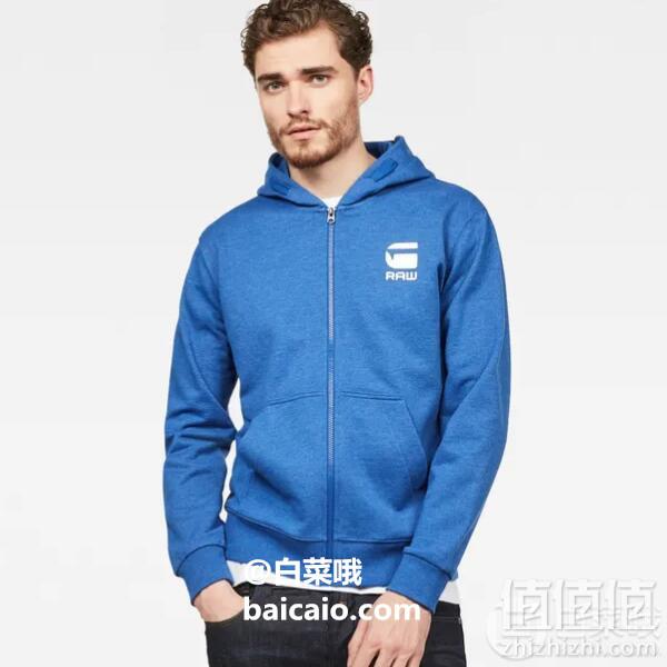 限S码，G-Star Raw Doax 男士拉链连帽卫衣 Prime会员免费直邮含税到手234元