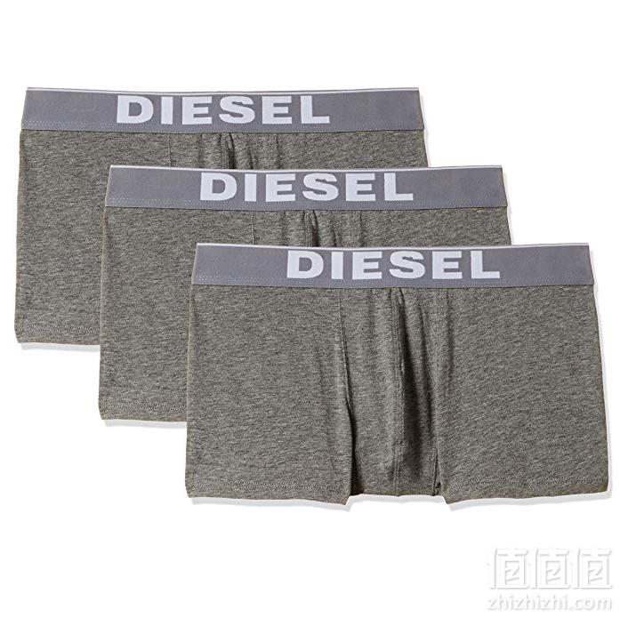 限M码，Diesel 迪赛 Kory 男士弹力平角内裤3条装 Prime会员免费直邮到手164元