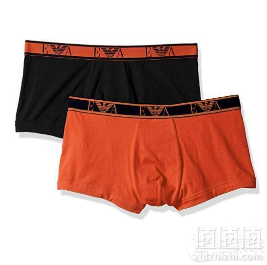 限XL码，Emporio Armani 男士 Monogram四角内裤2条装 Prime会员凑单免费直邮到手118.95元
