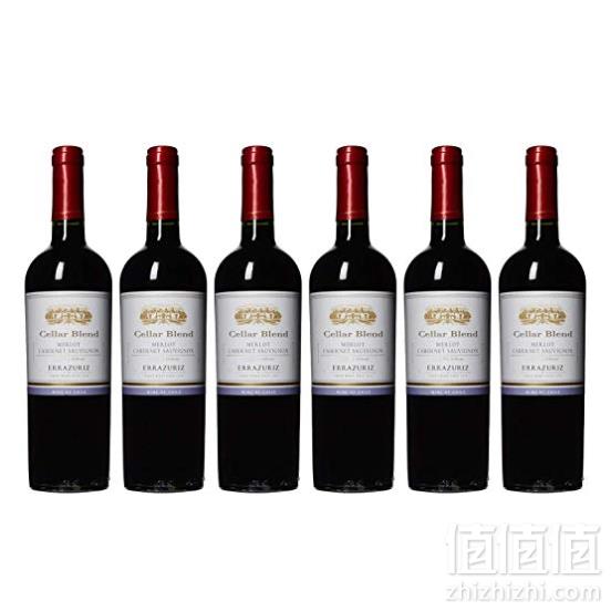 智利名庄 Vina Errazuriz 伊拉苏酒庄 酒窖混酿梅洛赤霞珠干红葡萄酒 750ml*6瓶380元包邮