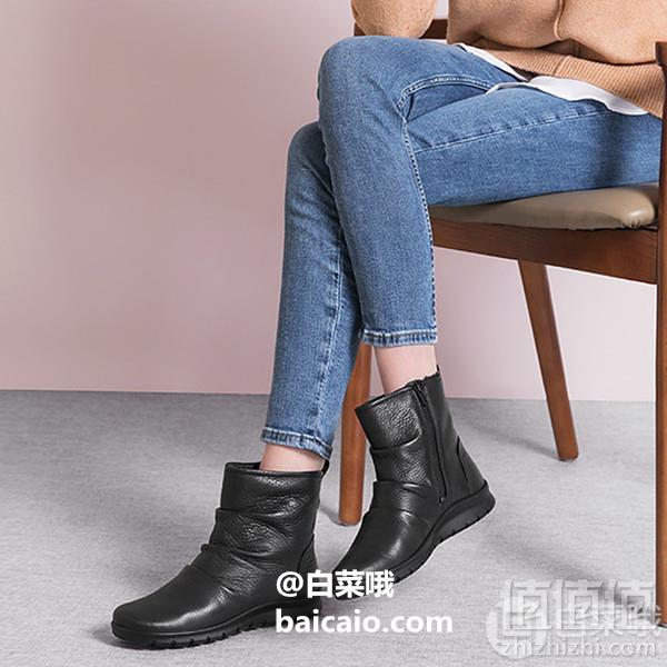 限UK5.5码，Ecco 爱步 Babett 芭贝特 女士Hydromax®防泼水真皮短靴 Prime会员免费直邮含税到手472元
