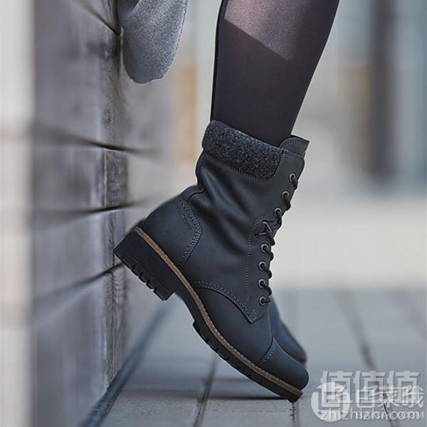 限UK4/5码，Ecco 爱步 Elaine 女士Hydromax®防泼水中帮马丁靴 Prime会员免费直邮含税到手616元